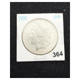 1900 UNC Morgan Silver Dollar Coin