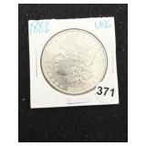 1882 UNC Morgan Silver Dollar Coin