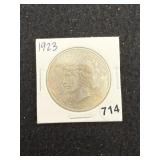 1923 Peace Silver Dollar Coin