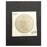 1922 Peace Silver Dollar Coin