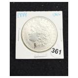 1889 UNC Morgan Silver Dollar Coin