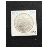 1896 UNC Morgan Silver Dollar Coin
