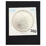 1884 UNC Morgan Silver Dollar Coin