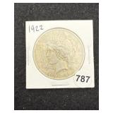 1922 Peace Silver Dollar Coin