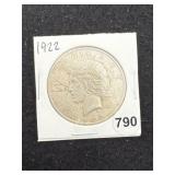 1922 Peace Silver Dollar Coin