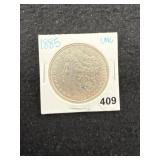 1885 UNC Morgan Silver Dollar Coin