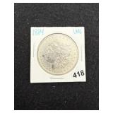 1884 UNC Morgan Silver Dollar Coin