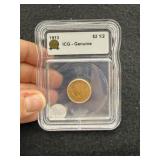 1913 IGC - Genuine 2 & 1/2 Dollar Gold Coin