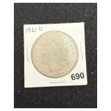1921 D Morgan Silver Dollar Coin