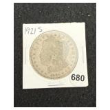 1921 S Morgan Silver Dollar Coin