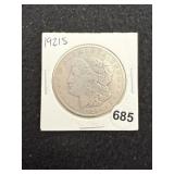 1921 S Morgan Silver Dollar Coin