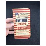 Nellie Fox Chewing Tobacco Memo Book