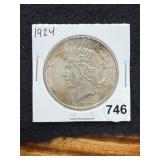 1924 Peace Silver Dollar Coin