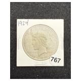 1924 Peace Silver Dollar Coin