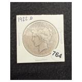 1922 D Peace Silver Dollar Coin