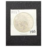 1923 S Peace Silver Dollar Coin