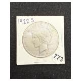1922 S Peace Silver Dollar Coin