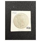 1922 Peace Silver Dollar Coin