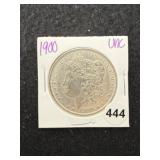1900 UNC Morgan Silver Dollar Coin