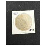 1923 Peace Silver Dollar Coin