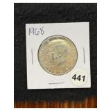 1968 Kennedy Half Dollar Silver Coin