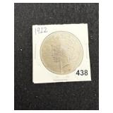 1922 Peace Silver Dollar Coin