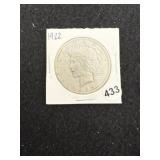 1922 Peace Silver Dollar Coin