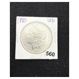 1885 UNC Morgan Silver Dollar Coin
