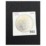 1896 UNC Morgan Silver Dollar Coin