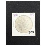1880 UNC Morgan Silver Dollar Coin