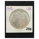 1896 UNC Morgan Silver Dollar Coin