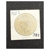1922 S Peace Silver Dollar Coin