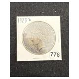 1923 S Peace Silver Dollar Coin