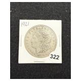 1921 Morgan Silver Dollar Coin