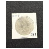 1921 S Morgan Silver Dollar Coin