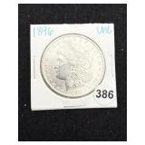 1896 UNC Morgan Silver Dollar Coin
