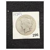1924 S Peace Silver Dollar Coin