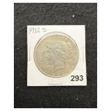1922 S Peace Silver Dollar Coin