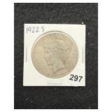 1922 S Peace Silver Dollar Coin