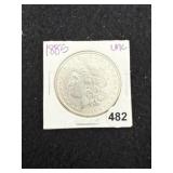 1885 UNC Morgan Silver Dollar Coin