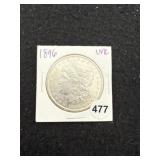 1896 UNC Morgan Silver Dollar Coin