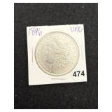 1896 UNC Morgan Silver Dollar Coin