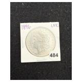 1896 UNC Morgan Silver Dollar Coin