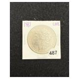 1881 UNC Morgan Silver Dollar Coin