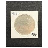 1923 D Peace Silver Dollar Coin