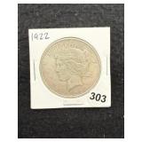 1922 Peace Silver Dollar Coin