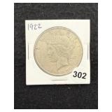1922 Peace Silver Dollar Coin
