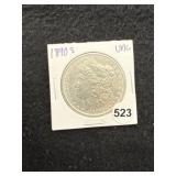 1890 S UNC Morgan Silver Dollar Coin