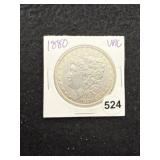 1880 UNC Morgan Silver Dollar Coin