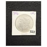 1896 UNC Morgan Silver Dollar Coin